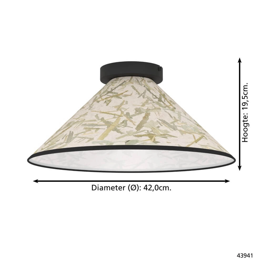 Plafonnier naturel Oxpark Ø42cm Eglo 9002759439415