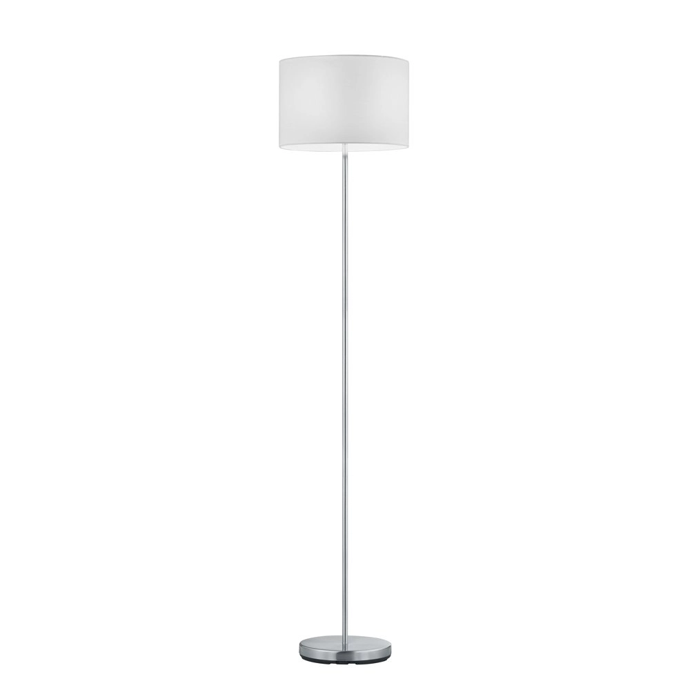 Lampadaire Series 4611 chrome mat avec abat-jour blanc