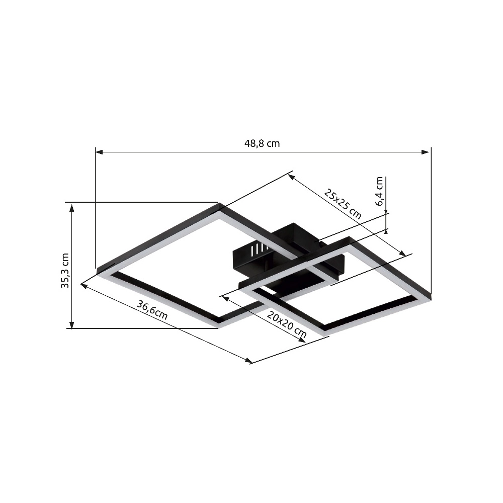 Lampe de plafond élégante Tyler Noir Globo 9007371453818