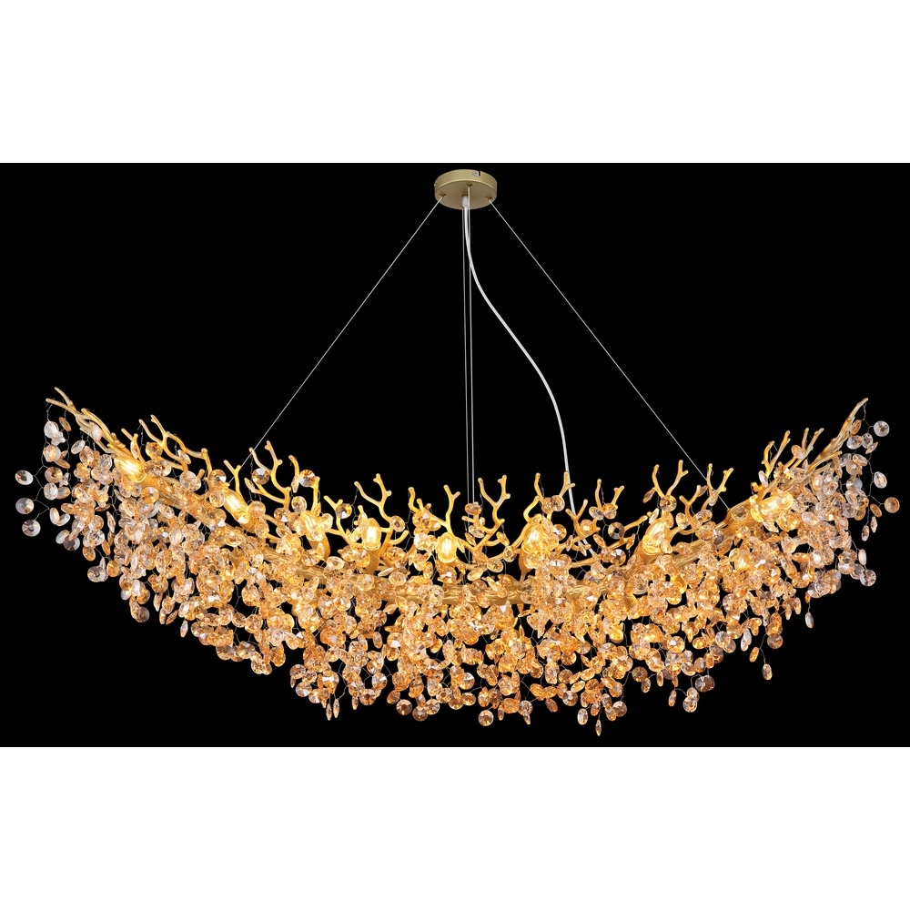 Lampe suspendue Queena Or 150cm Globo 9007371522705