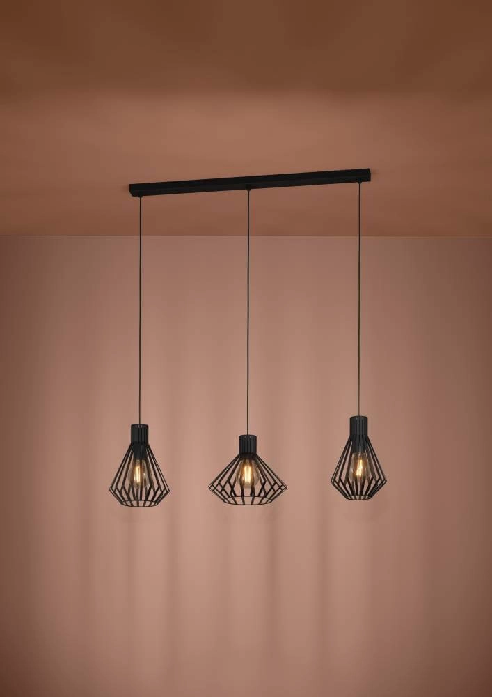 Lampe suspendue en fil de fer Basidano 3x E27 Stars of Light 9008606239023