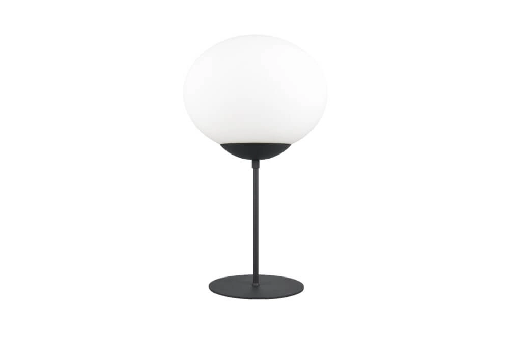 Lampe de table Fomento Ø 30cm - noir avec verre blanc Trio 4017807616163