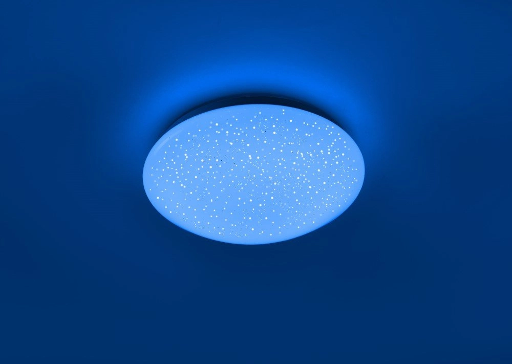 Plafonnier orientable Skyler RGB 25cm avec effet étoile Just Light 4043689928889