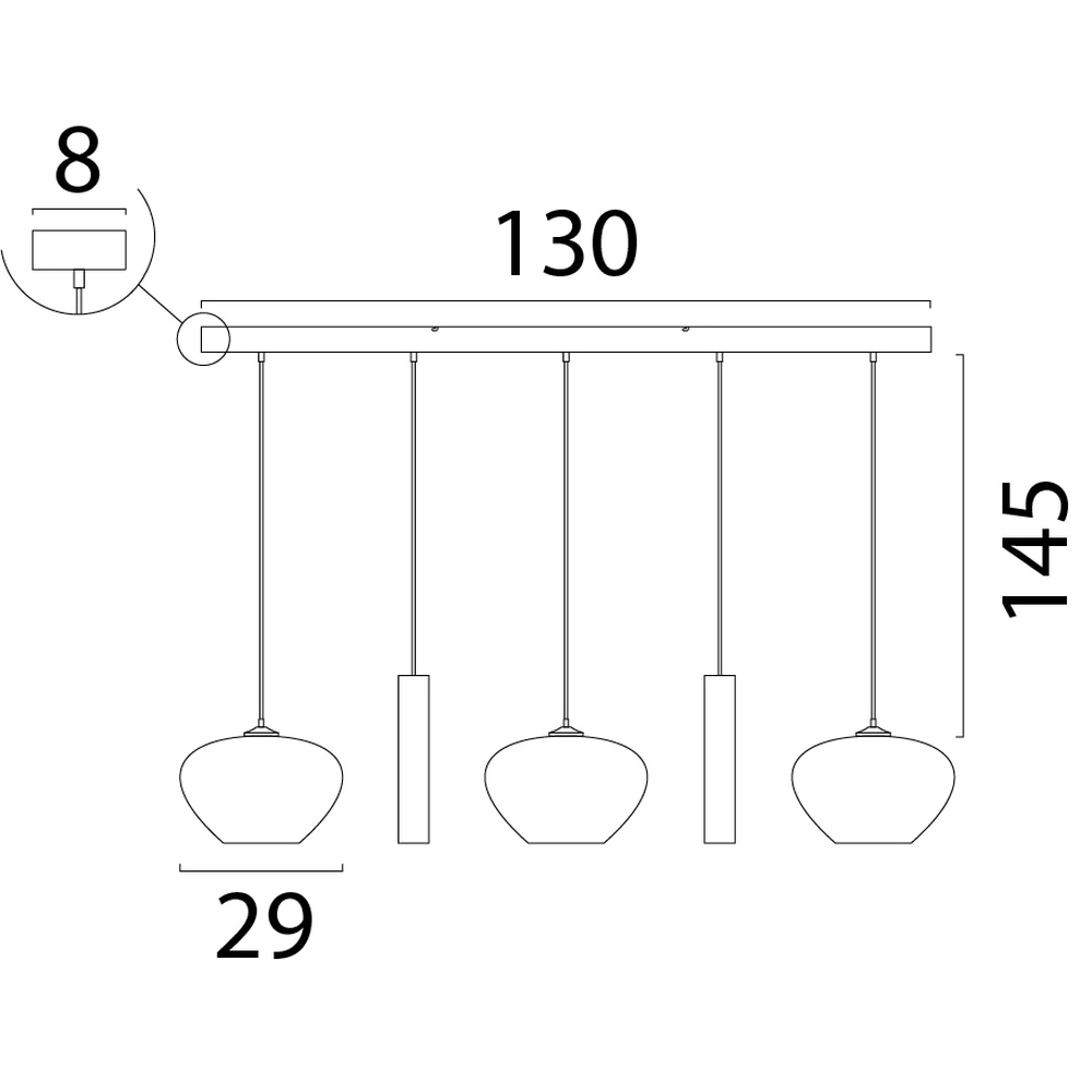 Lampe pendante à 3 lampes Cartone avec la capuche Think Paper Masterlight 8718121392394