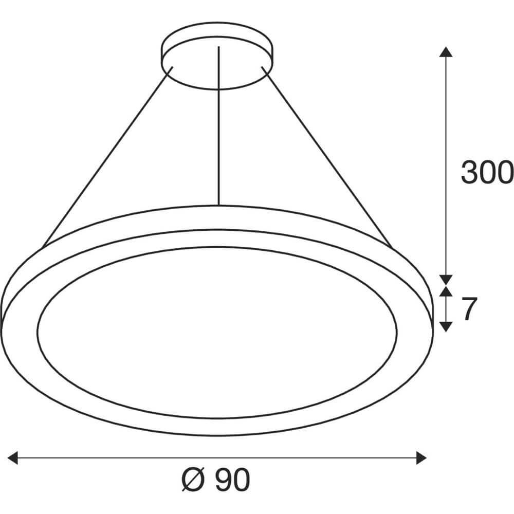 Suspension blanche Medo Ring 90 Ø 90cm SLV 4024163298032