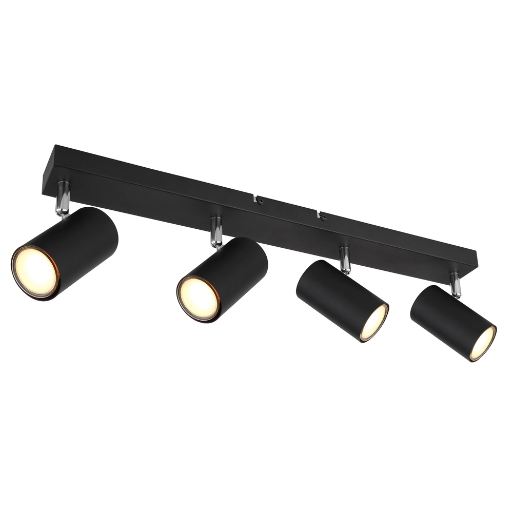Lampe de plafond à 4 lumières Robby Noir