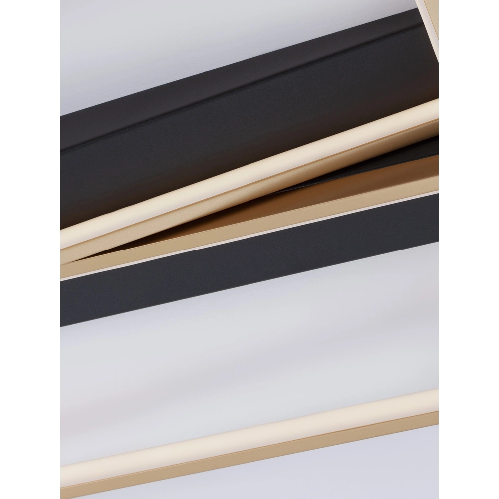 Plafonnier design Elize noir avec or Lyora 5212017433145