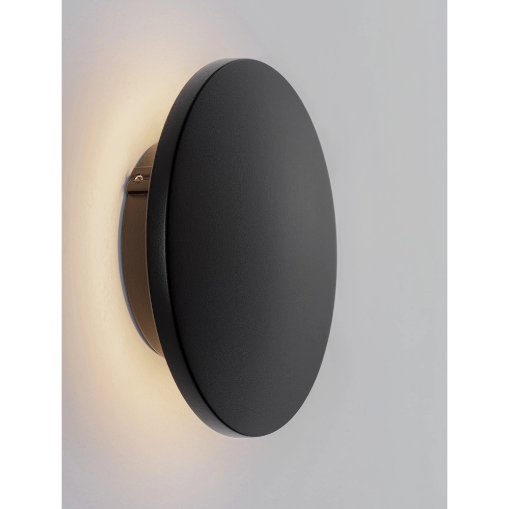 Applique murale ronde Copper noir Ø 13.5cm