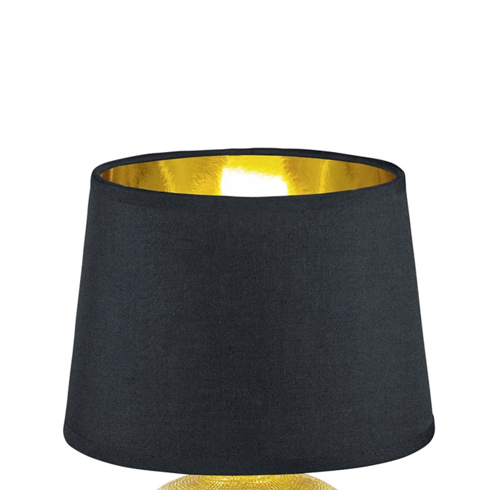 Lampe de table Luxor 26 cm doré avec noir Trio 4017807345957