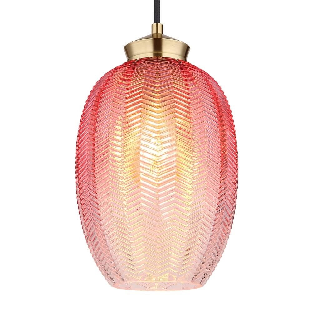 Suspension Jessica avec verre rose Ø 18cm Globo 9007371484119