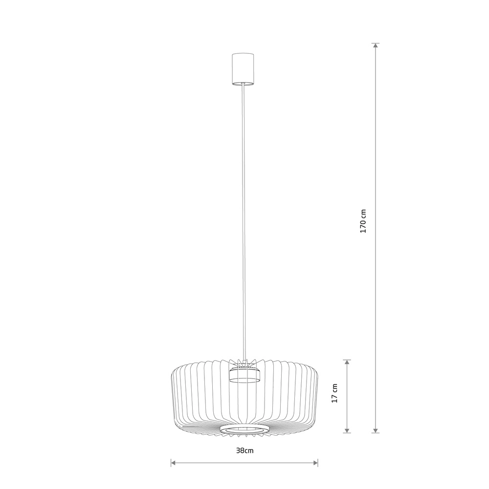 Lampe cage Kenai brun sable Ø 38cm Lyora 5903139122269