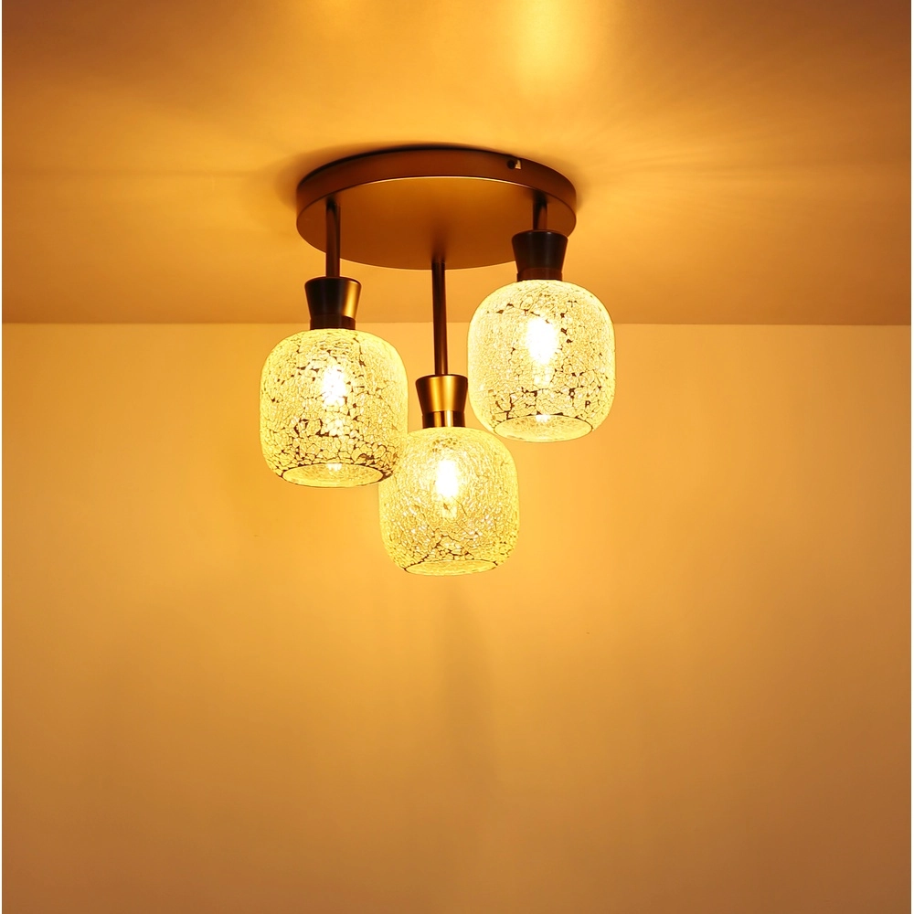 Lampe de plafond à 3 lumières Brokana Bronze à fusil Globo 9007371572465