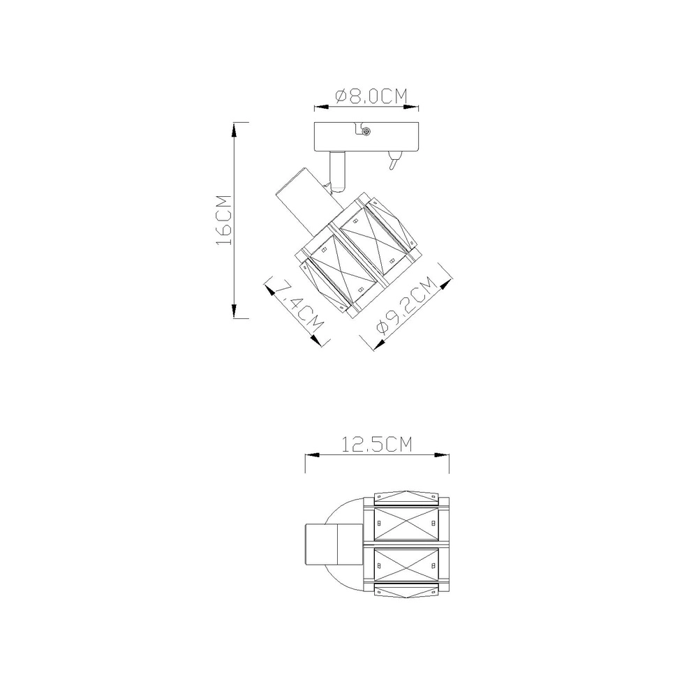 Lampe murale Kris nickel Globo 9007371357253