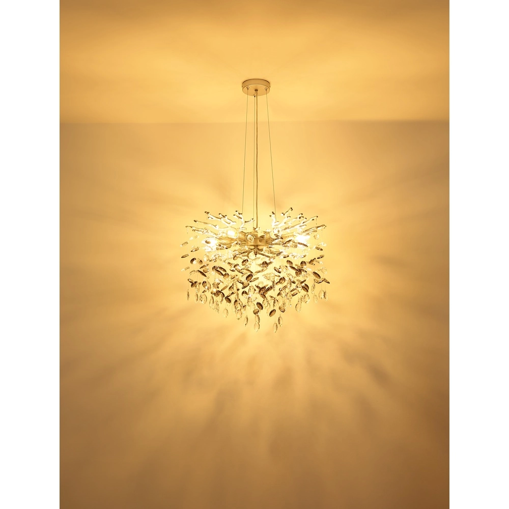 Lampe suspendue Queena Gris argenté Ø 80cm Globo 9007371533671