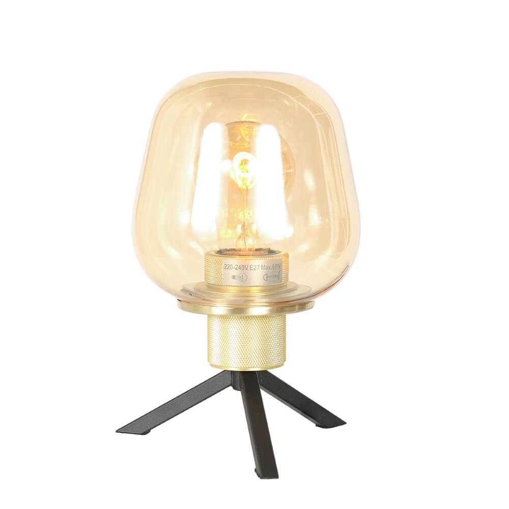 Lampe de table Reflexion Ø 14cm - avec verre ambré