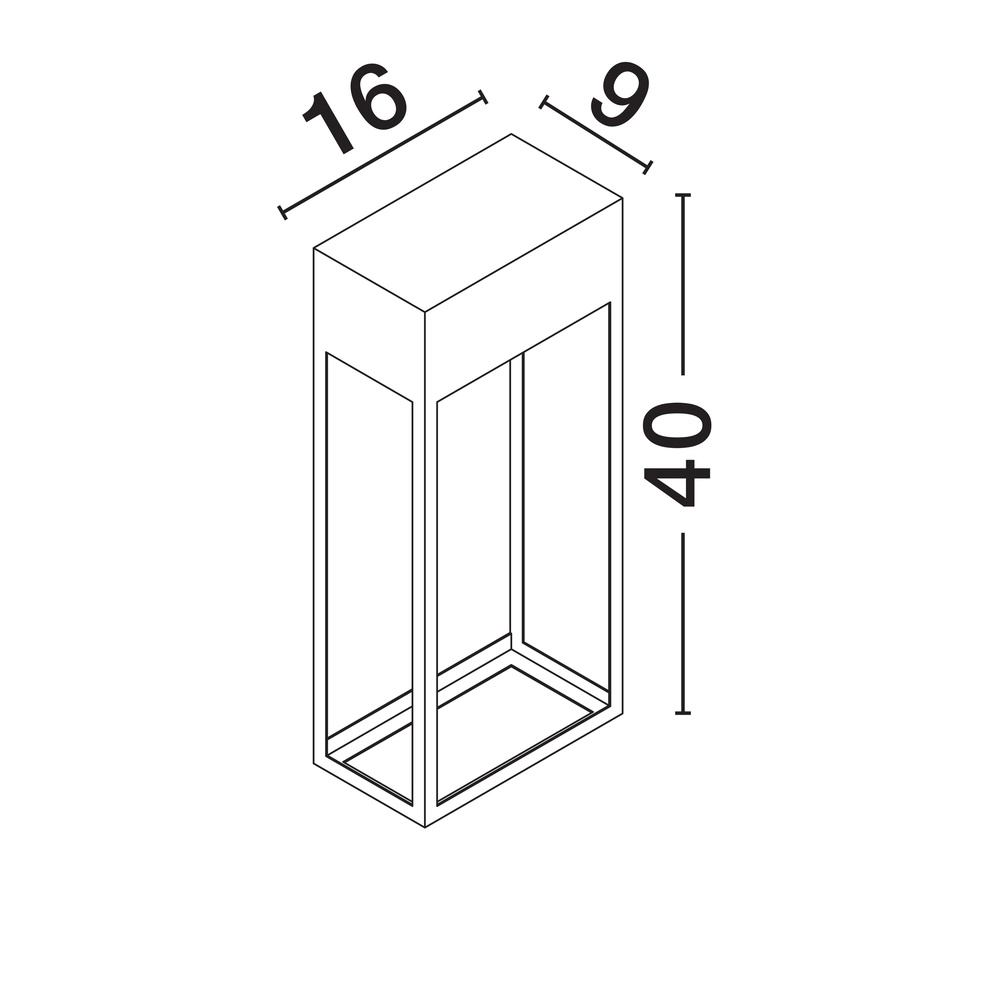 Applique murale élégante Moby noir Lyora 5212017464941