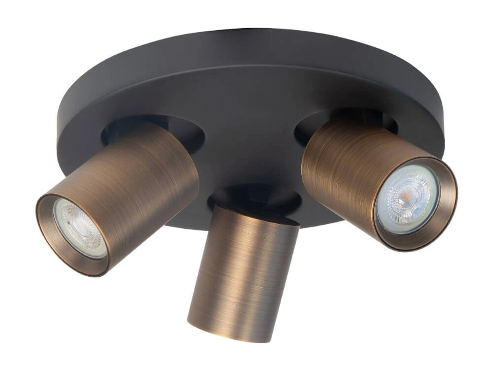 Spot monté en surface Oliver Bronze 3 lumières