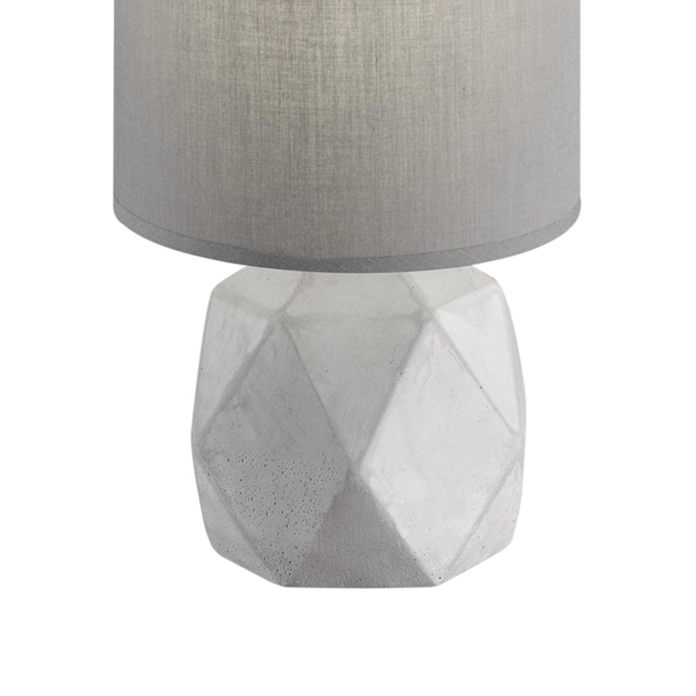 Lampe de table Pike 28 cm gris béton avec titane Trio 4017807346879