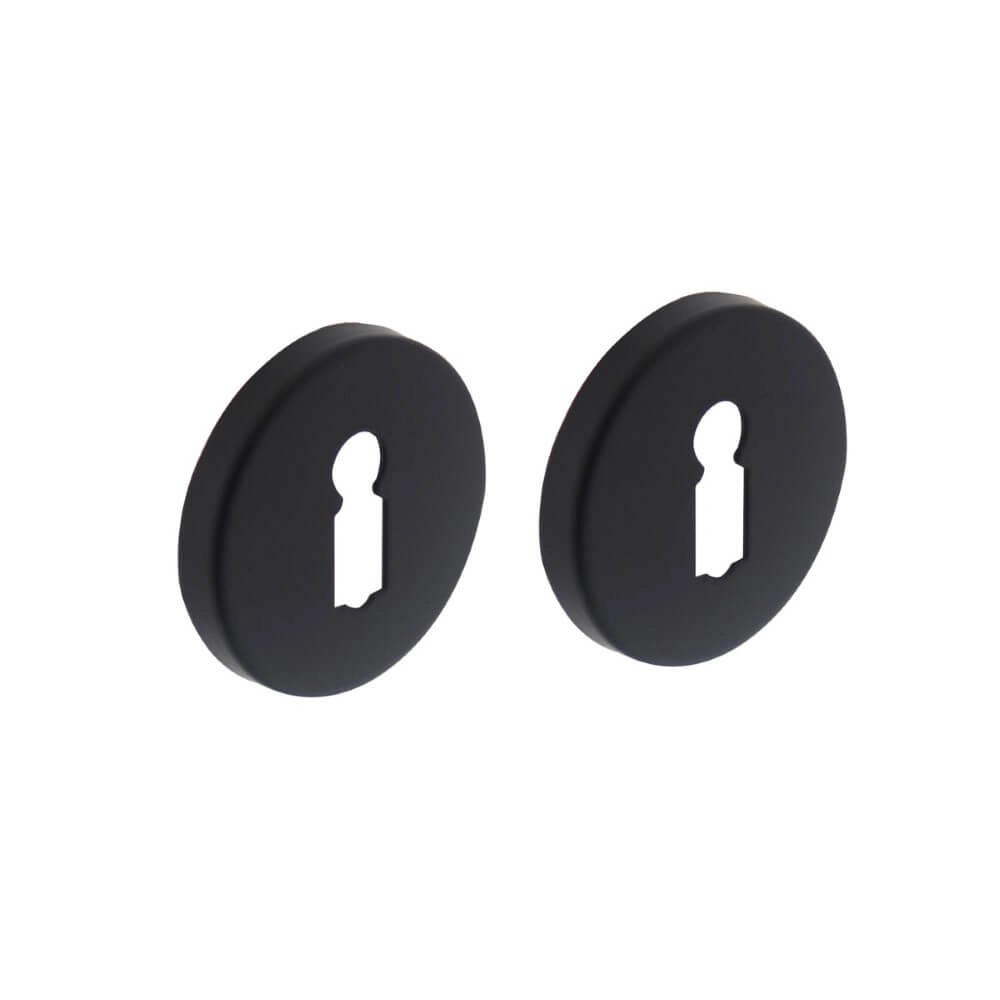 Lot de 2 rosaces clés Tira rond noir dissimulé Lot de 2 rosaces clés Tira rond noir dissimulé