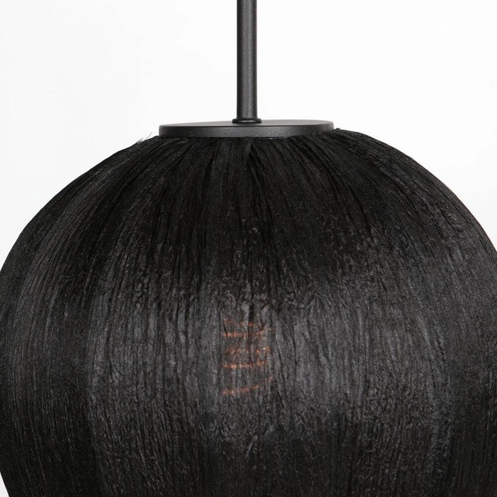 Suspension HaloSwap avec abat-jour en tissu noir Ø 25cm Steinhauer 8712746179781