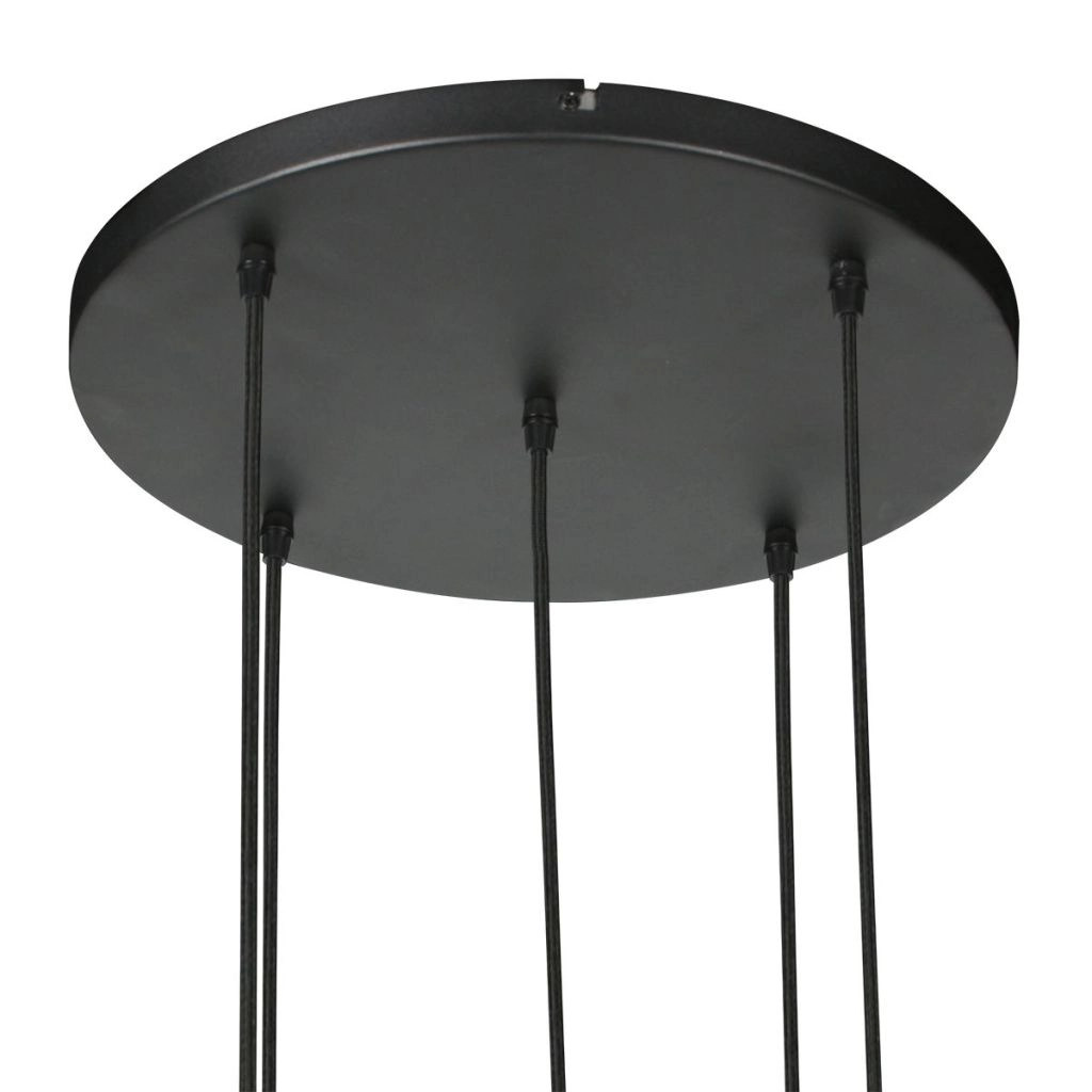 Lampe suspendue à 5 lumières Nox Light avec des capuchons de bambou Steinhauer 8712746183177