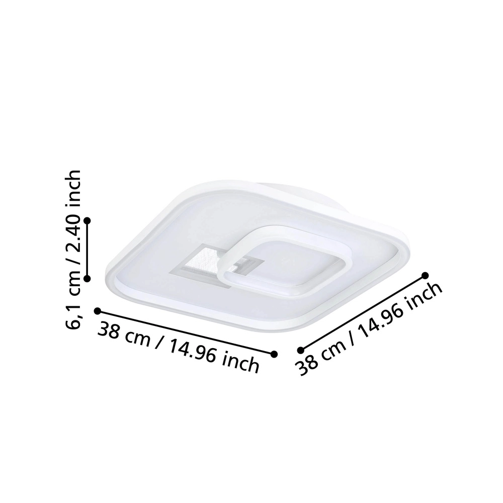 Lampe de plafond à design Tiriolo LED - Blanc - 38x38cm Eglo 9008606316380