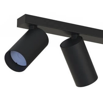 Spot en saillie 3 lumières Mono noir inclinable Lyora 5903139784290