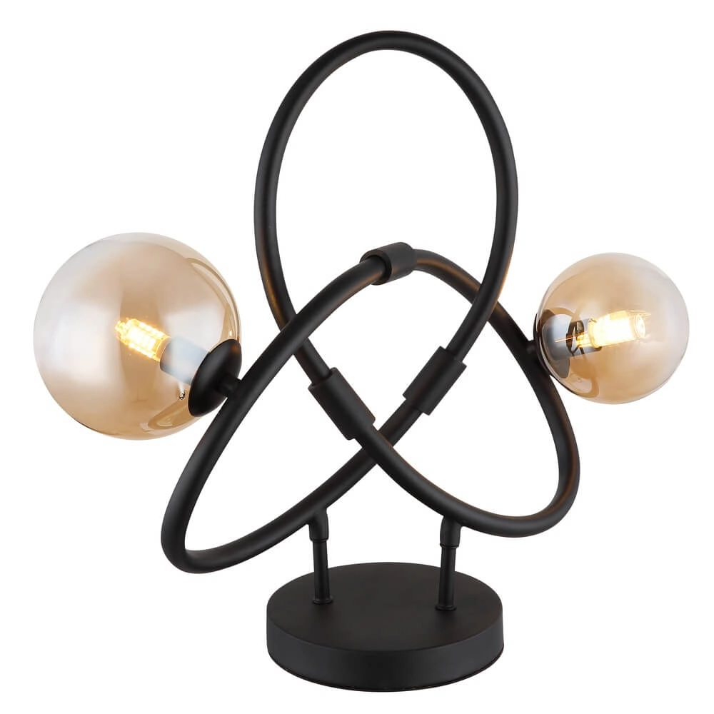 Lampe de table noire Tuberius Design 2-lumière