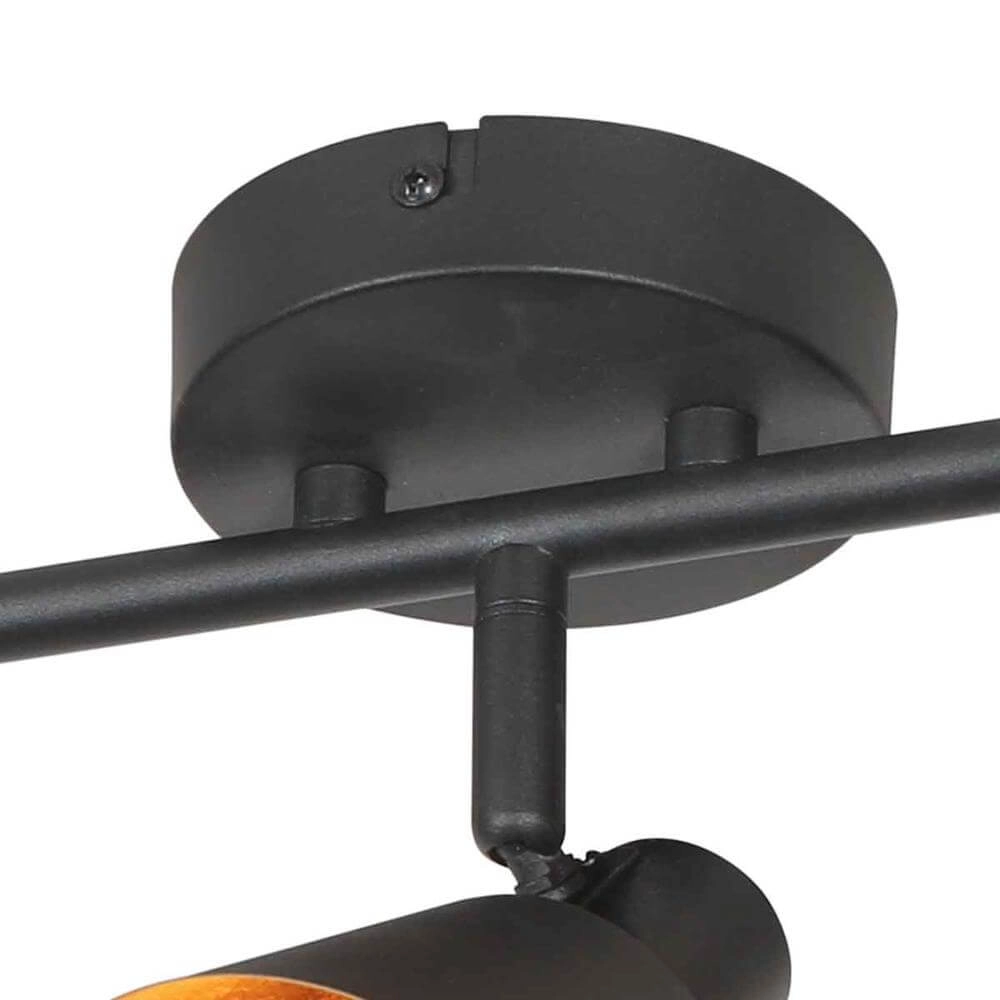 Plafonnier Oeroe noir avec or 3 lumières Steinhauer 8712746176346