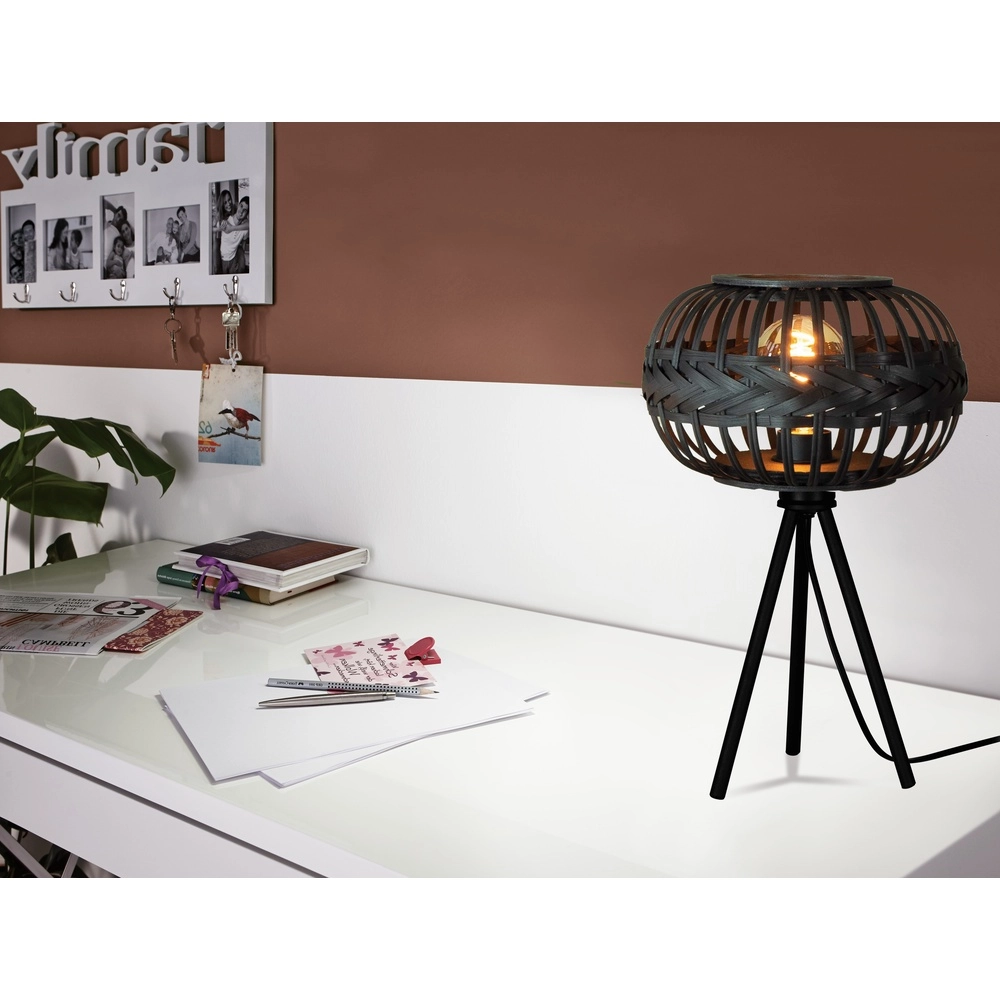 Lampe de table noire Towcester Ø 26cm - 1x E27 Eglo 9002759439163