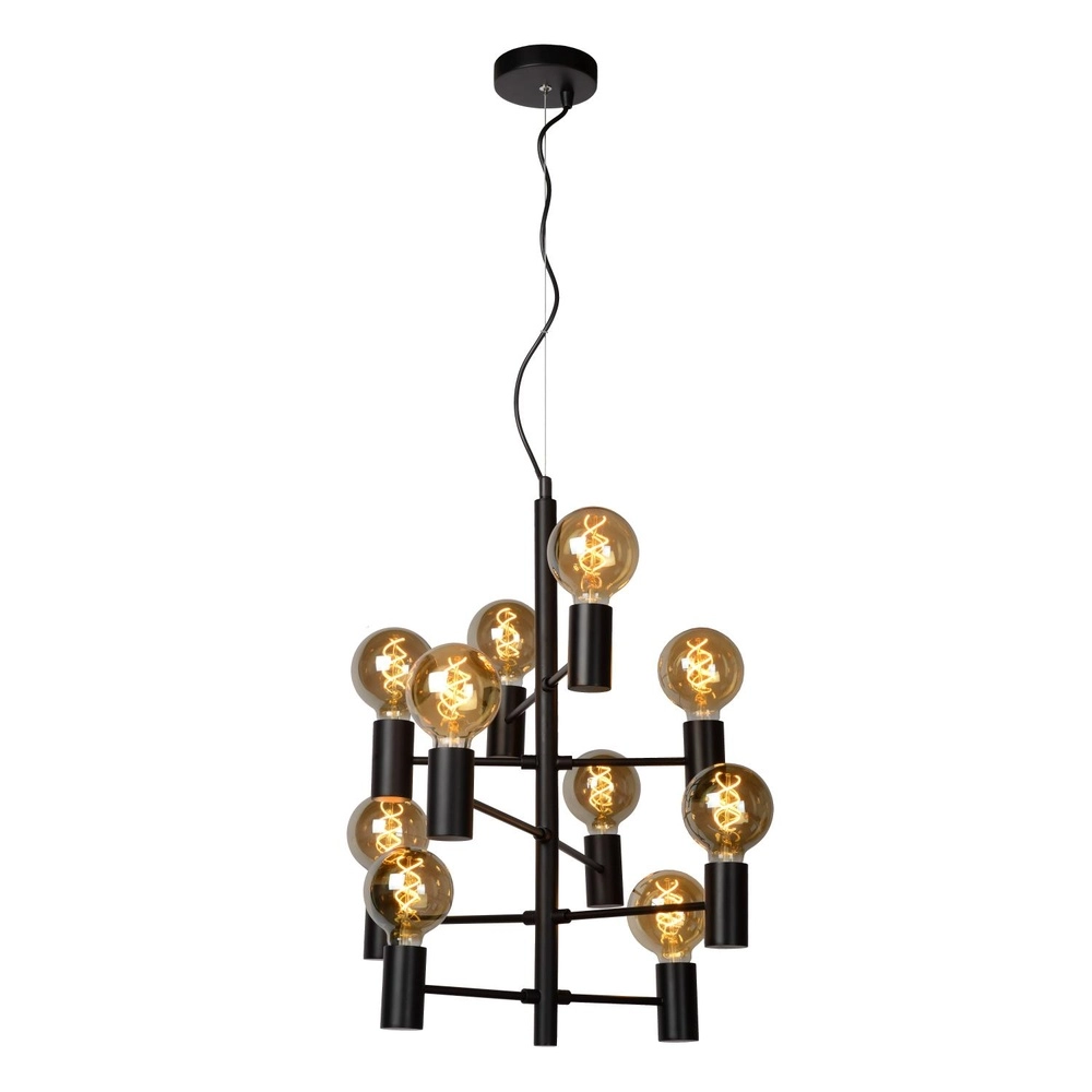 Lampe suspendue Leanne Noir à 10 lumières Lucide 5411212211101