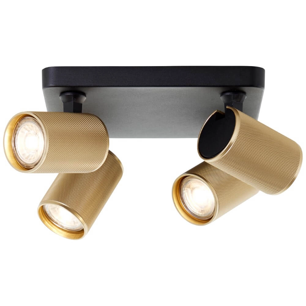 Spot carré en saillie Marty noir avec de l'or Brilliant 4004353424434