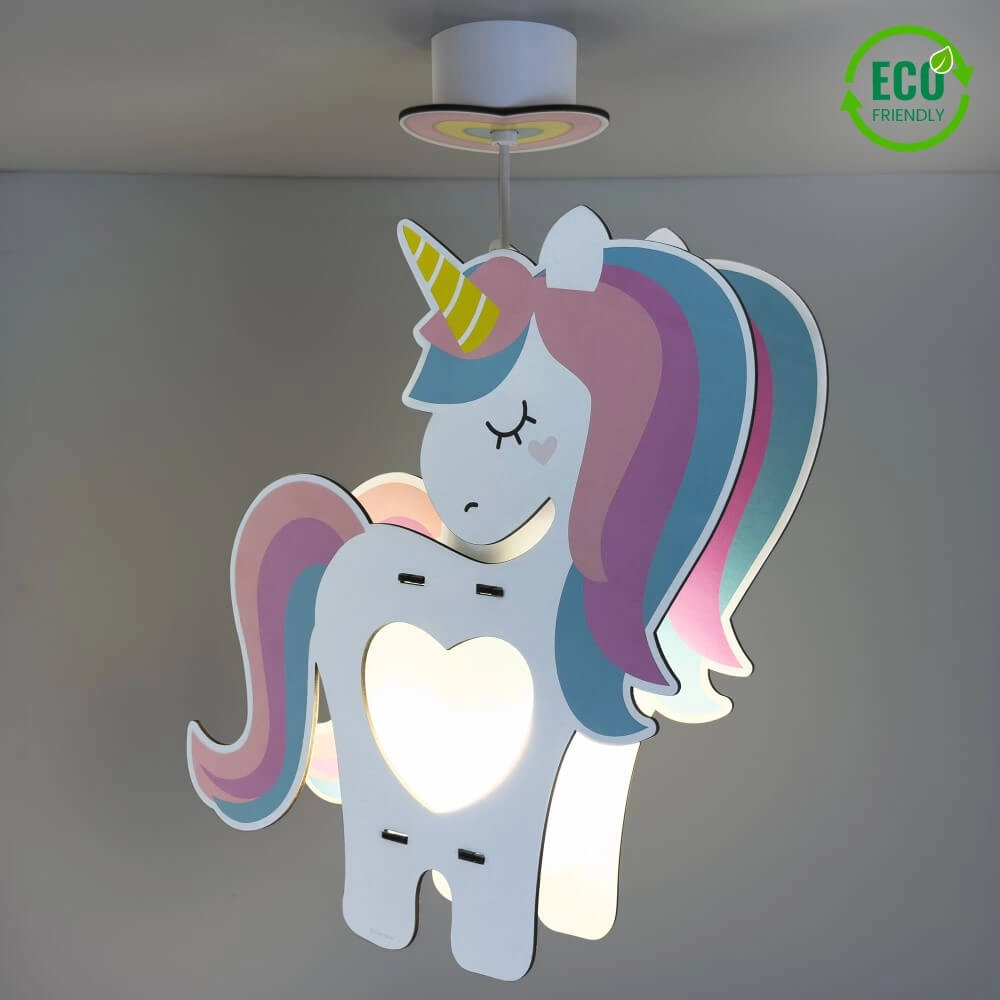 Suspension chambre d’enfant Unicorns noir avec fenêtre blanche Dalber 8420406415970