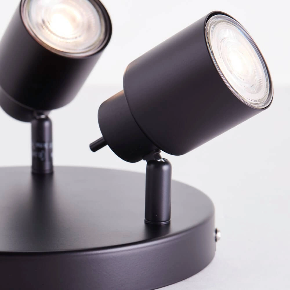 Spot de plafond noir Andres 3 lumières Brilliant 4004353409356