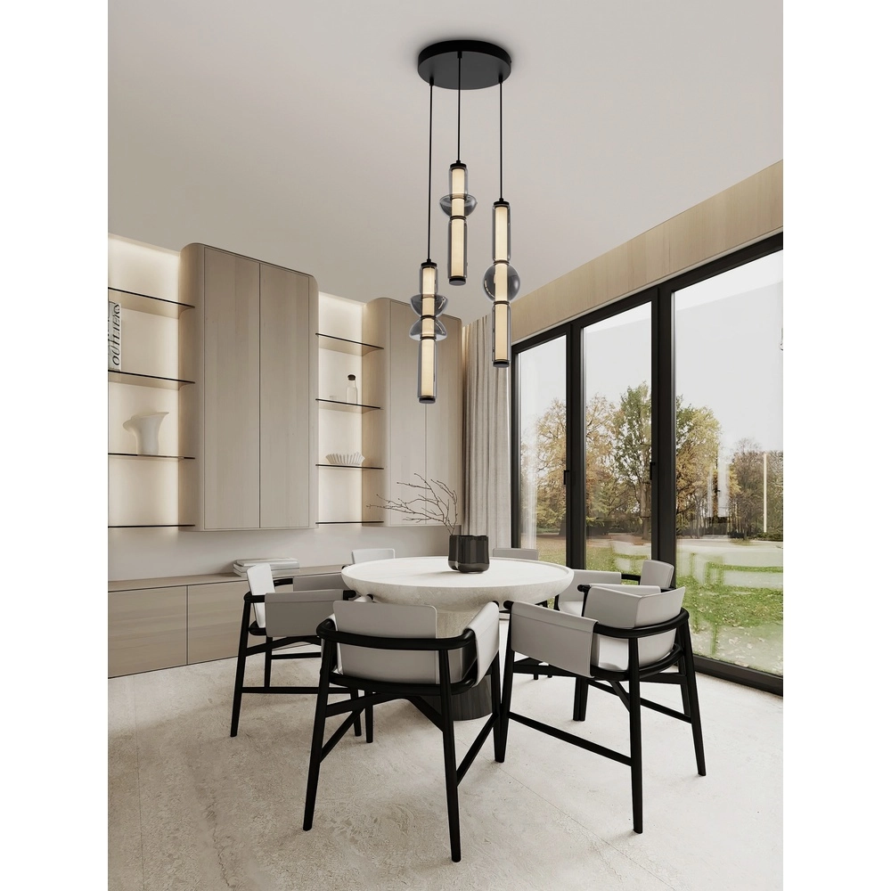 Suspension design Ulon Verre fumé à 3 lumières Lyora 5212017474193