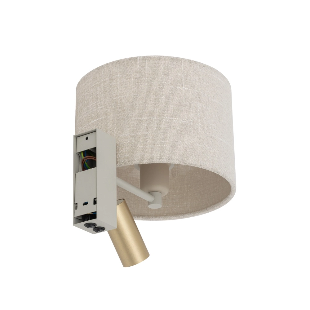 Lampe murale crème Santana avec abat-jour de lampe Lyora 5903139116541