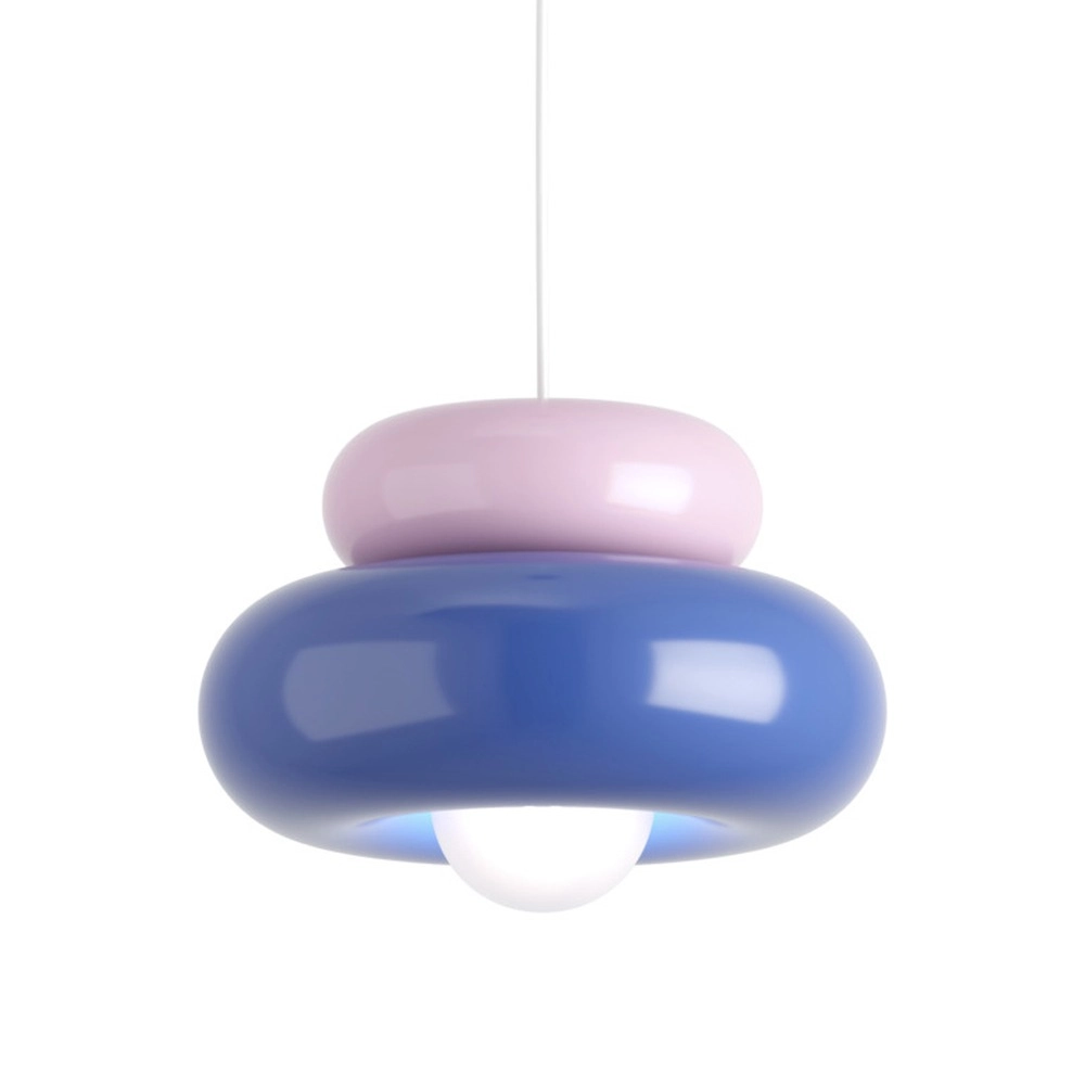 Lampe pendante de conception Torchiarolo rose avec bleu