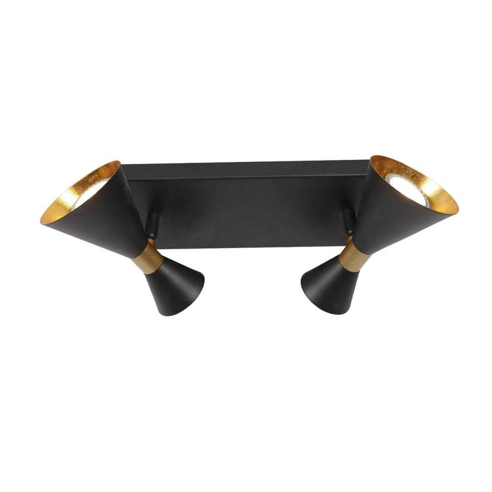 Plafonnier design Preto Noir avec double doré Steinhauer 8712746176292