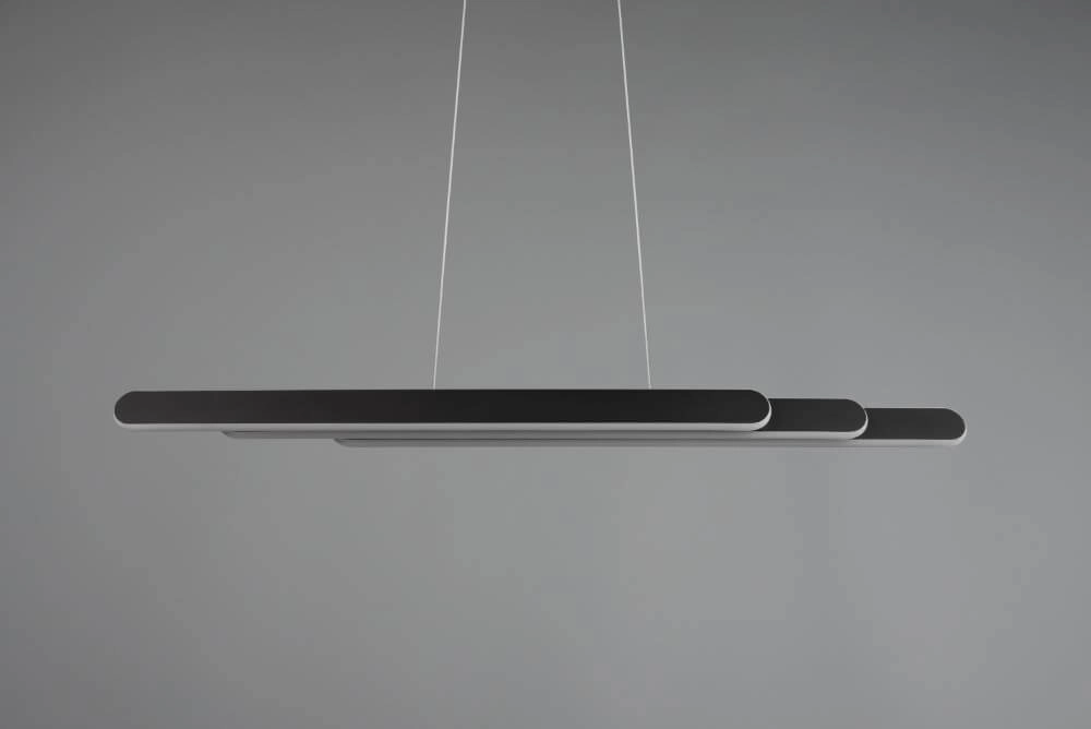Lampe suspendue Helios 130cm noir Trio 4017807577839