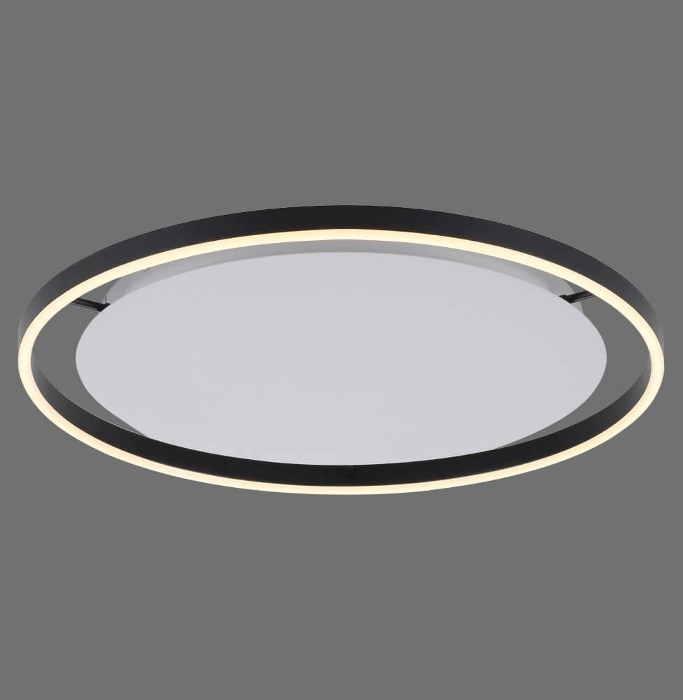 Plafonnier Ritus noir Ø 58,5cm Just Light 4043689983932
