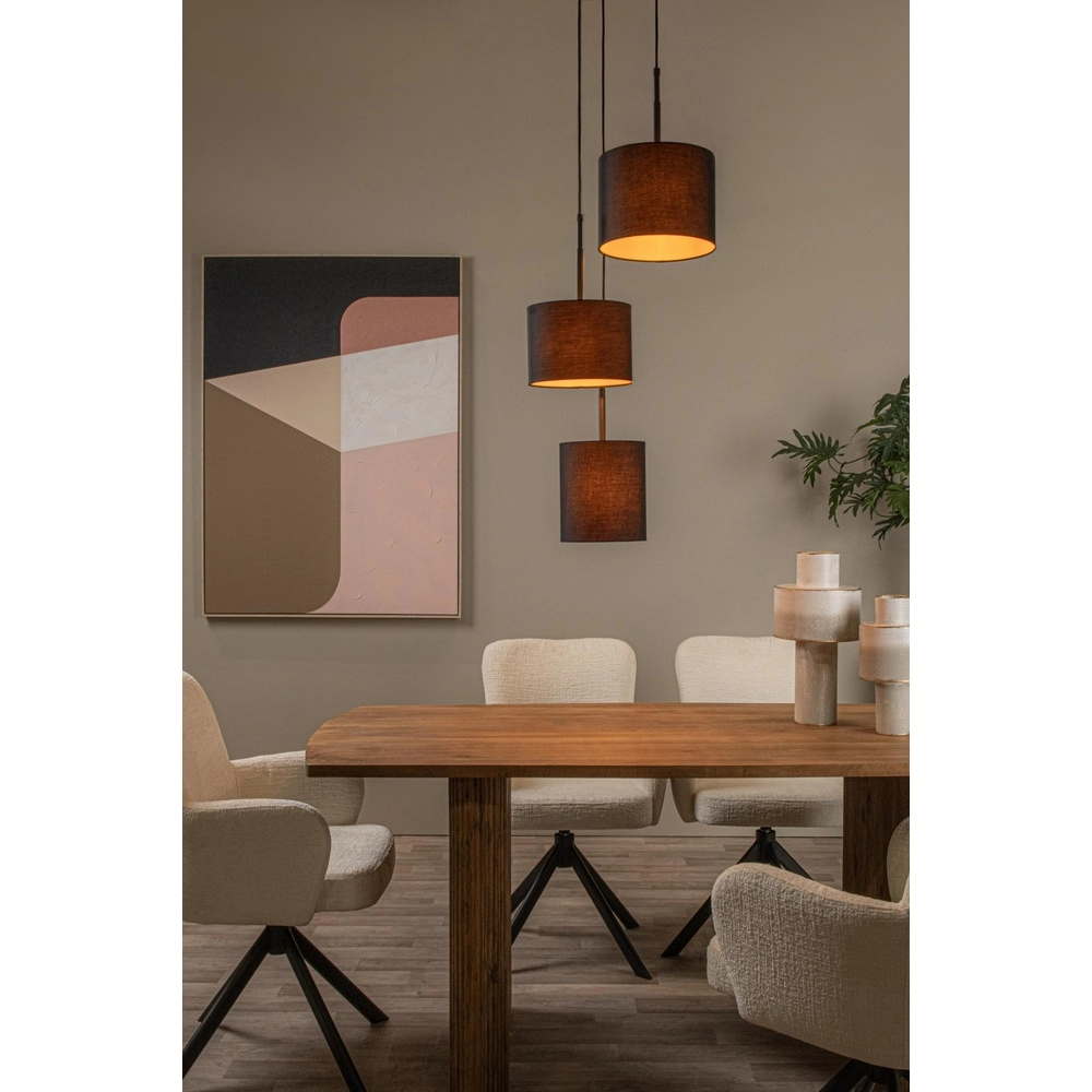 Lampe pendante à 3 lampes Maya Noir Lucide 5411212452580