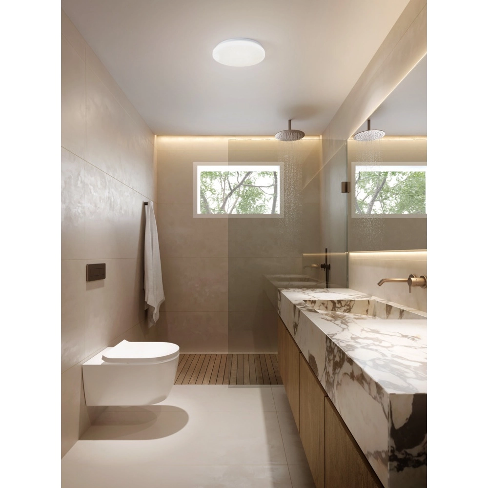 Plafonnier Frania-Ip blanc Ø 31cm effet cristal Eglo 9008606361793
