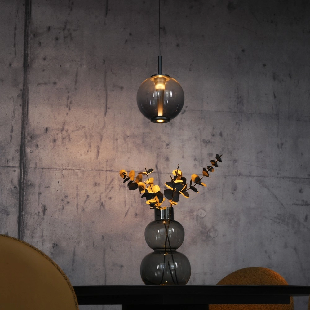 Suspension LED Pure Infinity avec verre fumé - Ø 18cm Paul Neuhaus 4012248399033