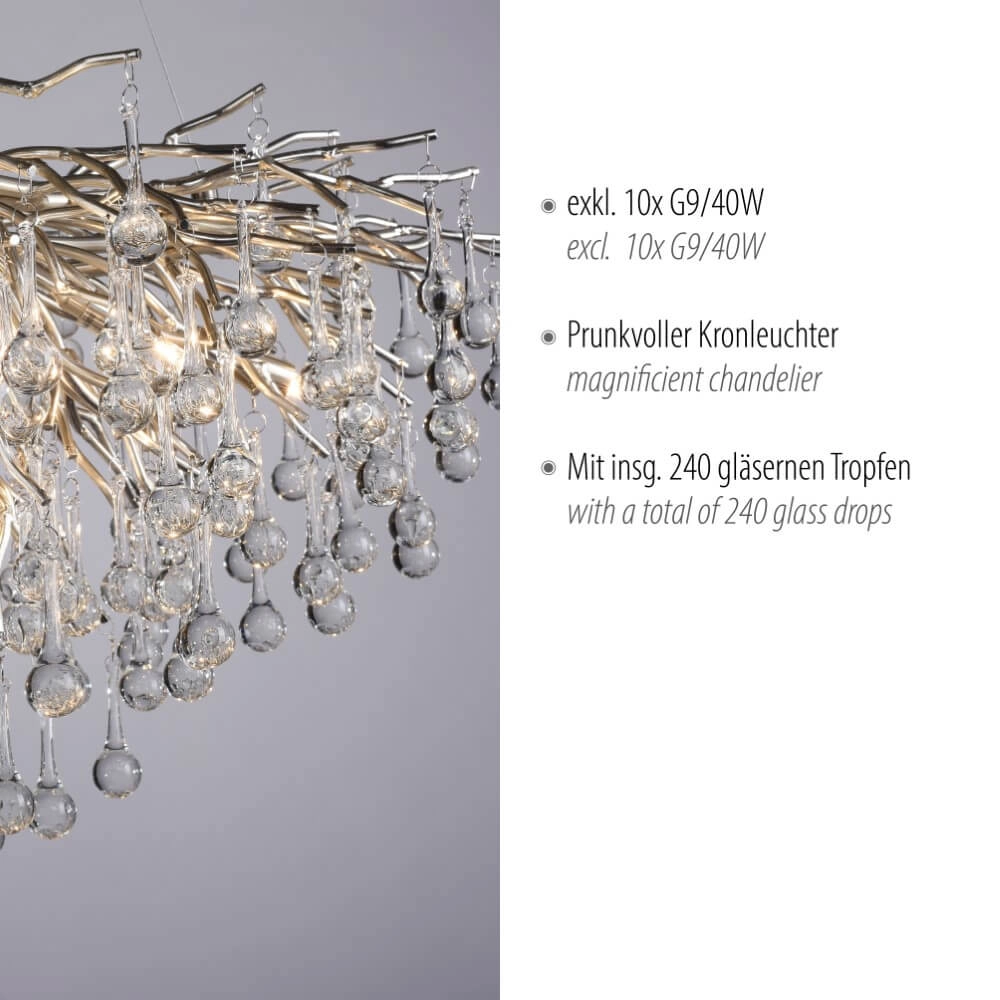 Lustre unique Icicle métal Paul Neuhaus 4012248352137