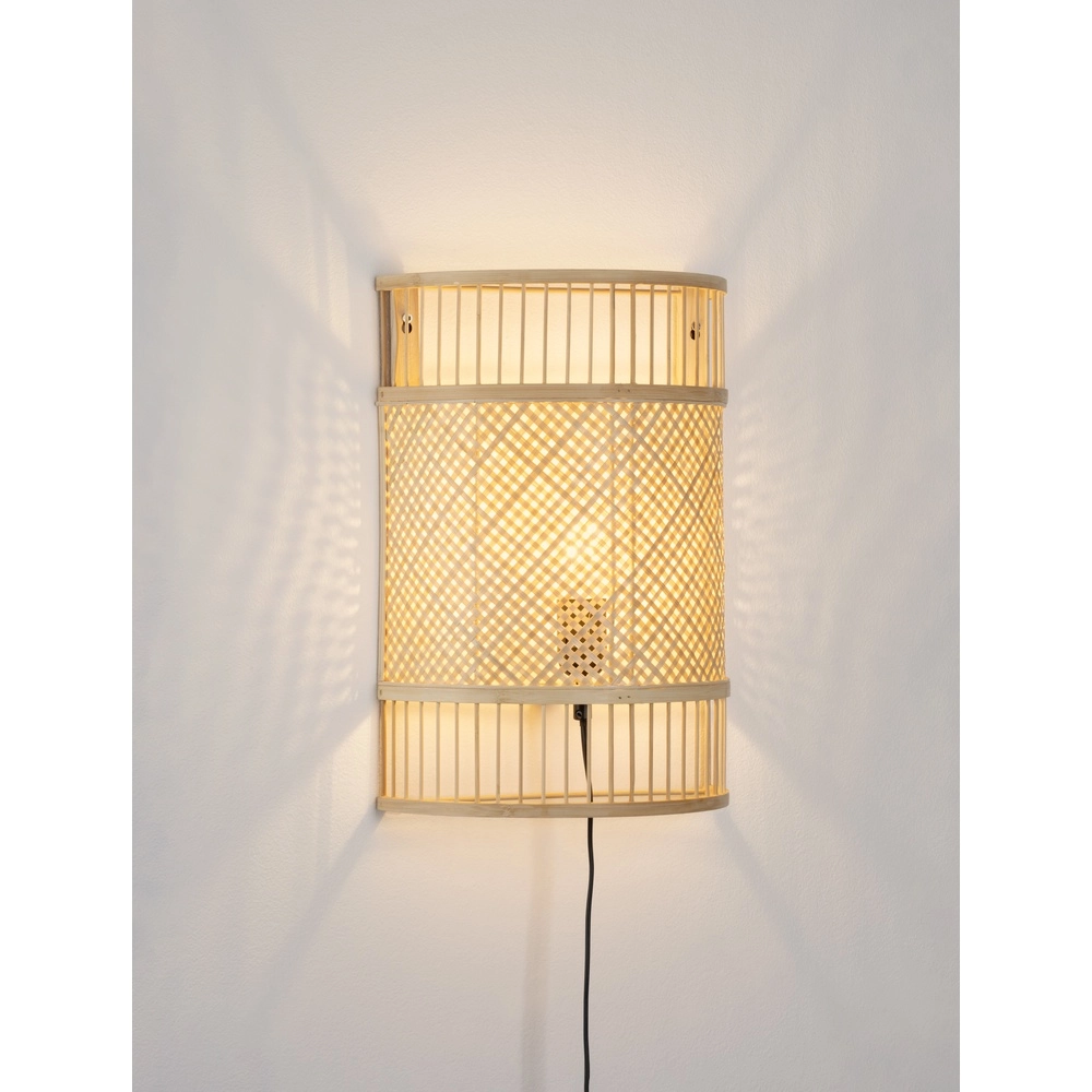 Applique murale en bambou Pale avec câble