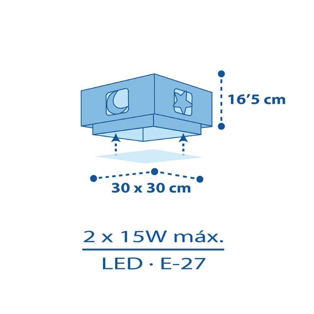 Plafonnier carré Moonlight Dalber 8420406001586
