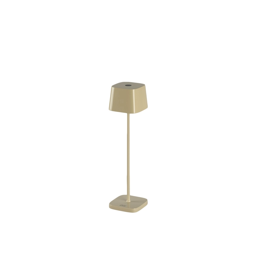 Lampe de table Capri mini Rechargeable brun sable brillant