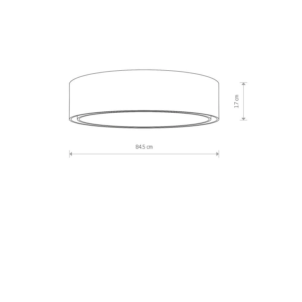 Plafonnier blanc Mist Ø 84,5 cm Lyora 5903139894494