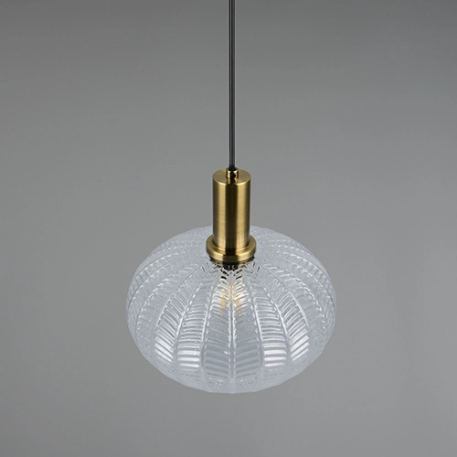 Lampe pendante classique Elvezia Verre transparent Trio 4017807682045