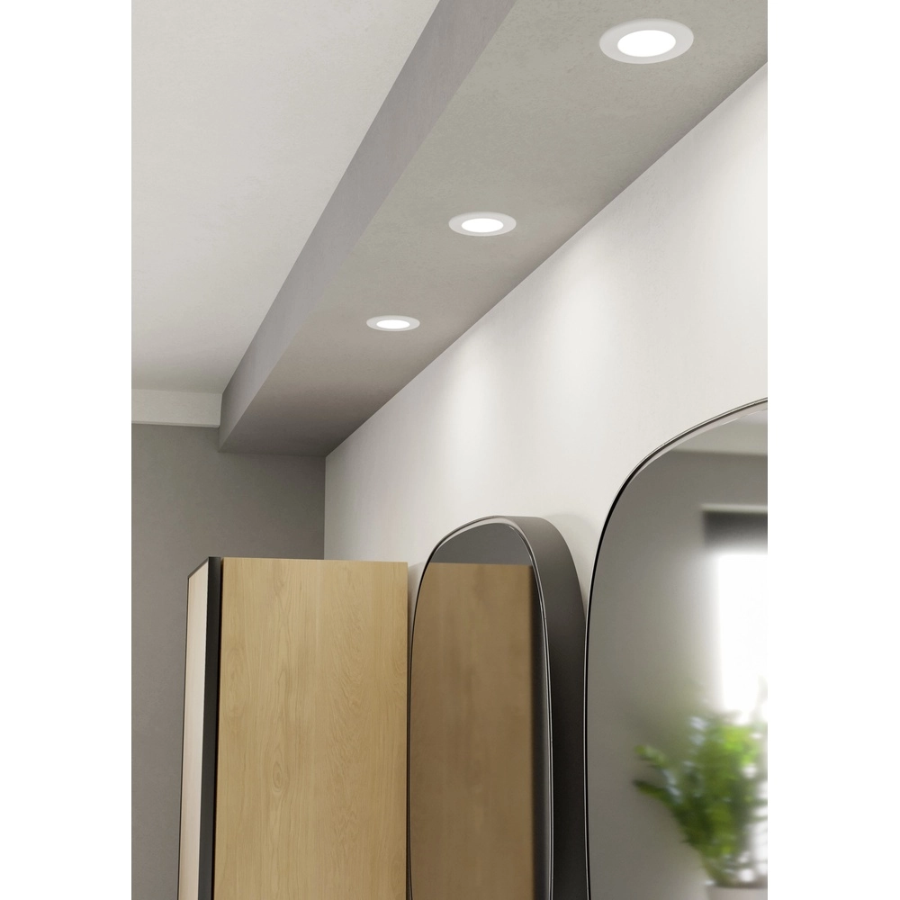 Projecteur encastré IP44 Fueva 6 rond - blanc - Ø 8,8cm Eglo 9008606330935